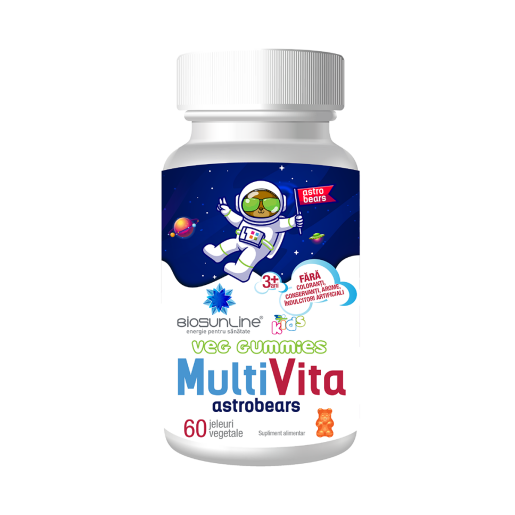 Multi Vita Kids Veg Gummies Astrobears, 60 jeleuri, BioSunLine