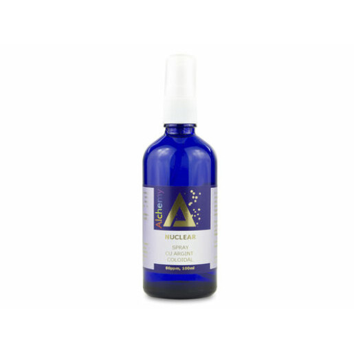 Loțiune pentru îngrijirea pielii, spray cu argint coloidal 80ppm, Nuclear, Pure Alchemy