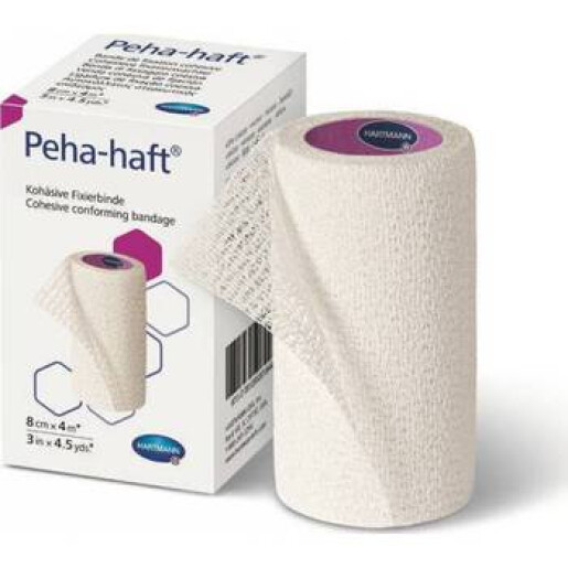 Fasa elastica cu efect dublu adeziv PEHA-HAFT, 1buc, 8 cm x 4 m, Hartmann