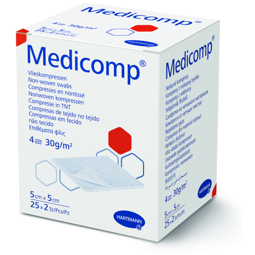 MEDICOMP nesterile 5 x 5 cm, HARTMANN