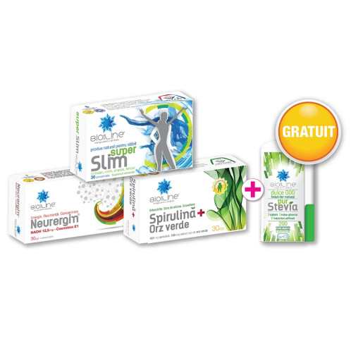 Pachet de slabire, energie si concentrare, Biosunline 