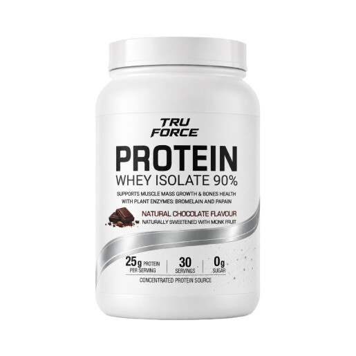 Proteină Whey Protein Isolate 90% cu aromă naturală de ciocolată