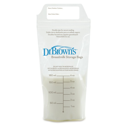 Pungi ptr. depozitarea laptelui matern ( 25 pack) 180 ml.,Dr.Brown
