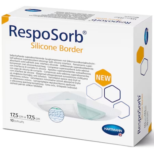 Resposorb silicone border 17,5x17,5 cm, 10 buc, Hartmann