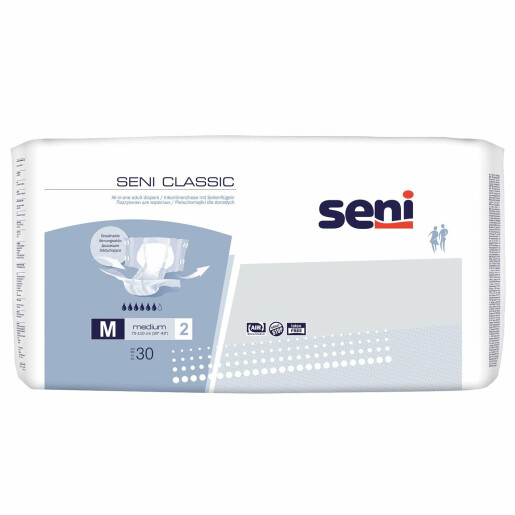 Scutece (tip chilot) adulti Seni Active Classic, M, 30 buc