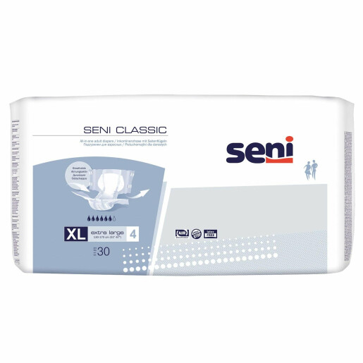 Scutece (tip chilot) adulti Seni Active Classic, XL, 30 buc