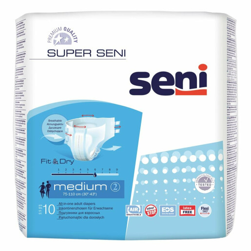 Scutece adulti Seni Super, M, 10 buc