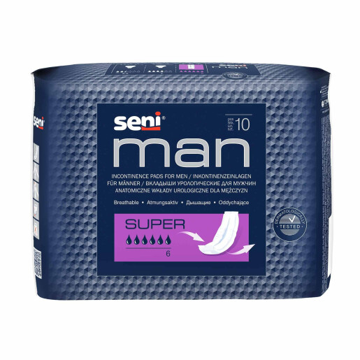 Absorbante pentru incontinenta Seni Man Super, 10 buc