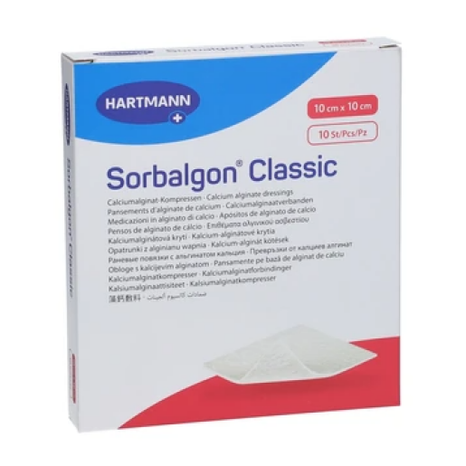 Sorbalgon classic pansament, 10x10 cm, 10 buc, Hartmann