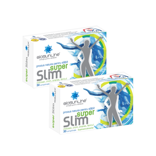 Super Slim, 30 comprimate 1+1 GRATUIT, BioSunLine