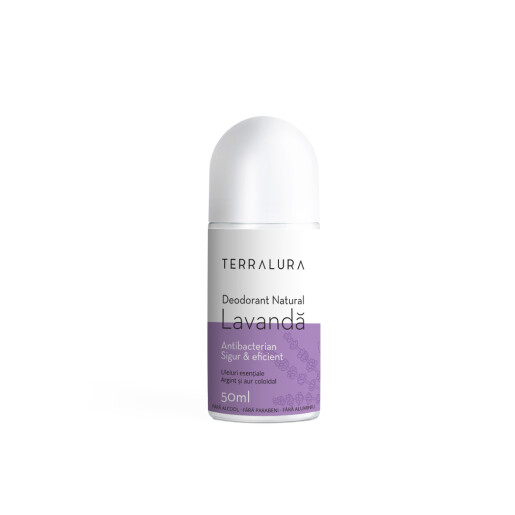 Deodorant Roll-on Natural Lavandă, 50 ml, Terralura