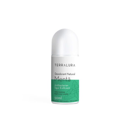 Deodorant Roll-on Natural Mentă, 50 ml, Terralura