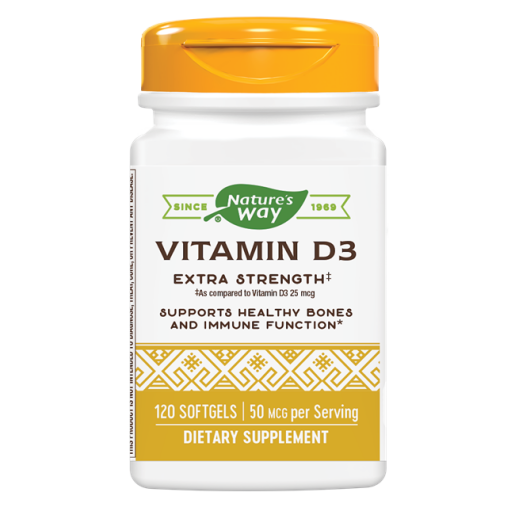 Vitamina D3 2000 UI Nature's Way, 30 capsule, Secom