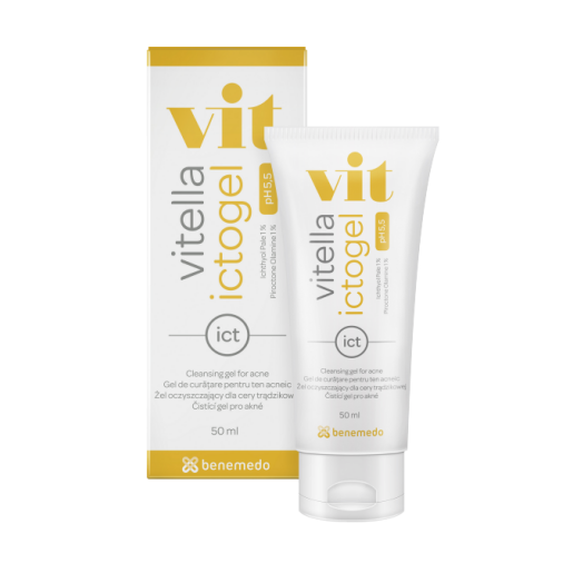 Vitella Ictogel, gel de curatare pentru piele seboreica cu tendinta acneeica, 50ml, Vitella