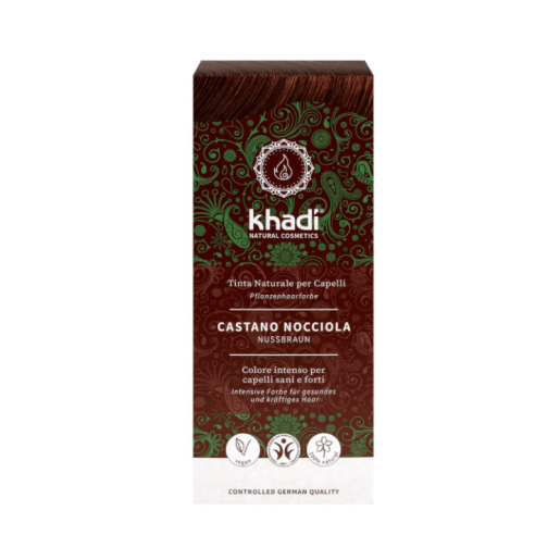 Vopsea naturala de par Henna Saten Nuca, 100g, Khadi