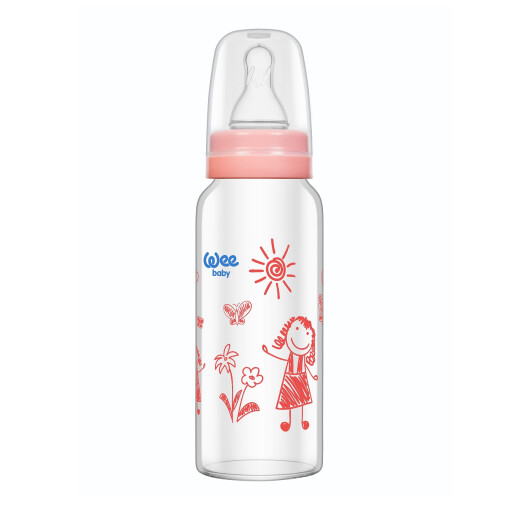 Biberon termorezistent din sticla 180ml, WEE BABY