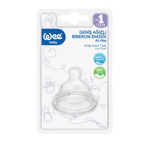 Tetina silicon cu gura larga nr 1, WEE BABY