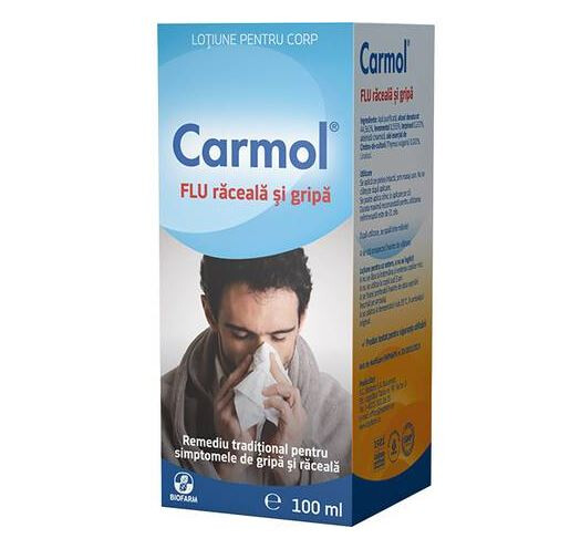 Carmol Flu raceala si gripa, 100 ml, Biofarm - Farmacia Helena