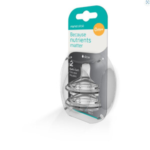 NANOBEBE TETINE DIN SILICON x 2 buc, debit mediu, Vivantis Pharma