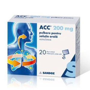 ACC 200 pulbere, 20 plicuri, Sandoz