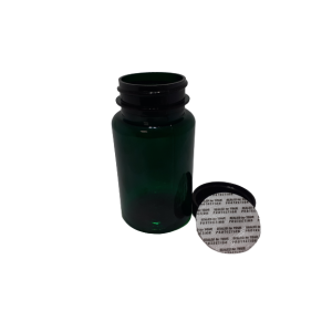 Flacon plastic verde cu sigiliu 100 ml