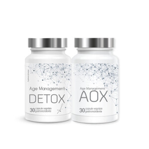 Pachet Age Management - AOX+DETOX, 30 cps + 30 cps, BioSunLine