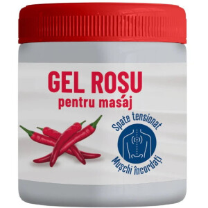 Gel Rosu pentru Masaj cu Ardei Iute si Tataneasa 500ml PHARMAHERBAL