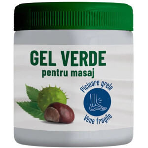 Gel Verde pentru Masaj cu Extract de Castan si Coada Calului 500ml PHARMAHERBAL
