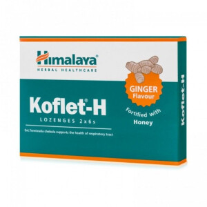 Koflet-H cu aroma de ghimbir, 12 pastile de supt, Himalaya