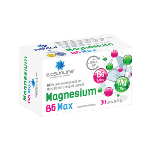 Magnesium B6 Max, 30 capsule, BioSunLine