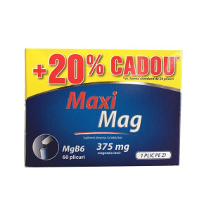 Maximag 375 mg,  60 plicuri + 20% CADOU, Zdrovit
