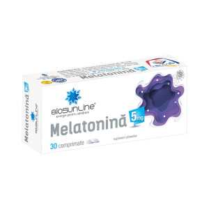 Melatonina 5 mg, 30 comprimate, BioSunLine