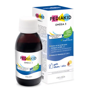 Pediakid® Omega 3 + vitamina A, C, D si E, cu aroma de lamaie si cola, 125 ml, LABORATOIRES INELDEA