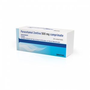Paracetamol 500mg, 20 comprimate, Zentiva
