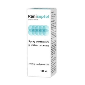 Raniseptol spray pentru rani, 150 ml, Zdrovit