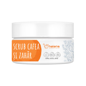 Scrub cafea, zahar si cocos, 150 g, Helena