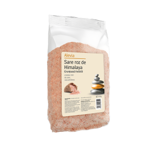 Sare roz de Himalaya Grunjoasa Iodata, 500g, Alevia