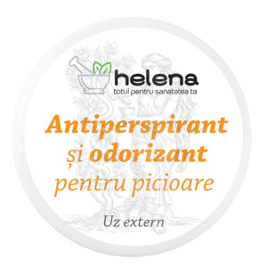 Antiperspirant si odorizant pudra pentru picioare, 50 g, Farmacia Helena