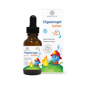 Digastrogel Junior – picaturi orale pentru reflux si disconfort gastric la copii, Biosunline