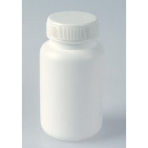 Flacon plastic alb, cu capac, 100 ml