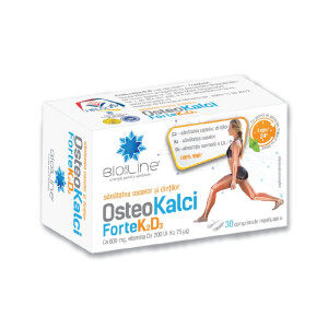 Osteo KalciForte K2D3, 30 comprimate, BioSunLine