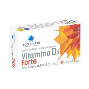 Vitamina D3 Forte, 30 comprimate, BioSunLine