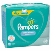 Servetele umede Pampers Fresh Clean Quattro (4*52 buc)