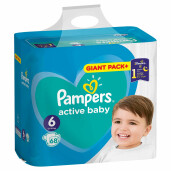 Scutece Pampers Active Baby 6 Giant Pack, 68 buc