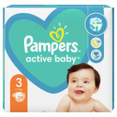 Scutece Pampers Active Baby 3 Carry Pack, 29 buc