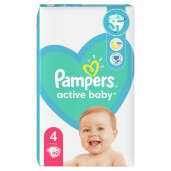 Scutece Pampers Active Baby 4 Value Pack, 49 buc