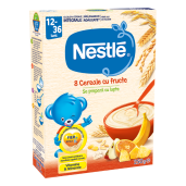 Cereale Nestlé® 8 Cereale cu Fructe, 250g, de la 12 luni