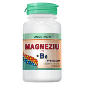 Magneziu 375 B6 Premium Formula, 30 tablete, Cosmopharm