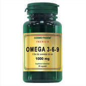 Omega 3-6-9 Ulei de seminte de in 1000 mg, 30 capsule, Cosmopharm