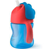 Cana cu pai SCF796/01, 9 luni, 200 ml, Albastru/Rosu, Philips Avent